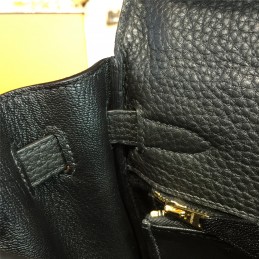 Replica Hermes Black Kelly 28 Gold Hardware Bag