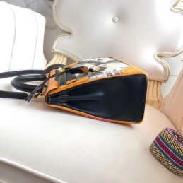 Replica Hermes Yellow Multicolor Print Kelly 32 Bag
