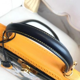 Replica Hermes Yellow Multicolor Print Kelly 32 Bag