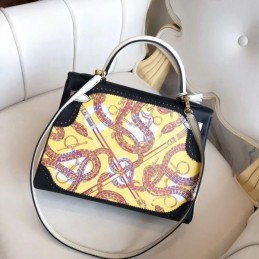 Replica Hermes White Yellow Print Kelly 32 Bag