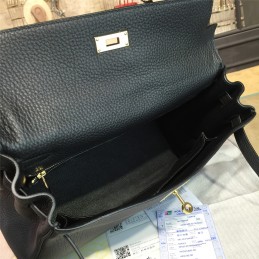 Replica Hermes Black Kelly 28 Gold Hardware Bag