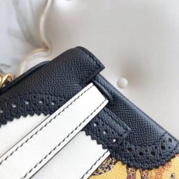 Replica Hermes White Yellow Print Kelly 32 Bag