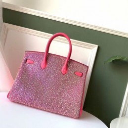 Replica Hermes Pink Crystal Birkin 35 Bag