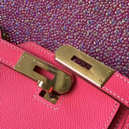 Replica Hermes Pink Crystal Birkin 35 Bag