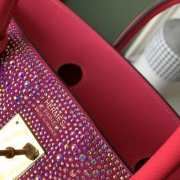 Replica Hermes Pink Crystal Birkin 35 Bag