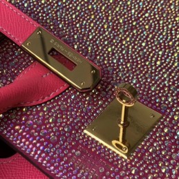 Replica Hermes Pink Crystal Birkin 35 Bag