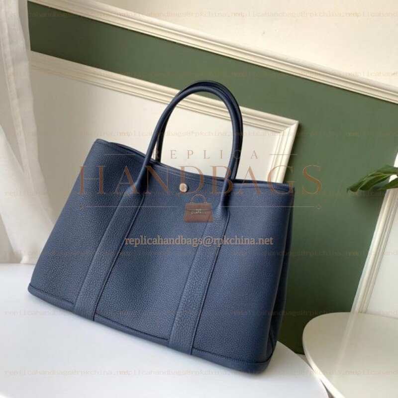 Replica Hermes Navy Blue Garden Party 36 Bag
