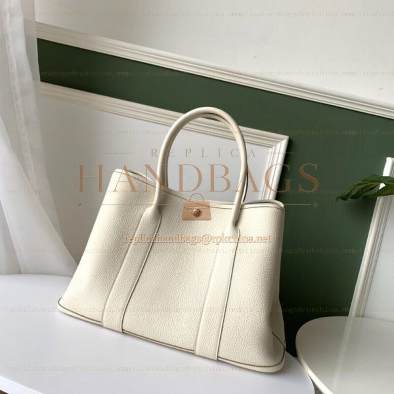 Replica Hermes White Garden Party 36 Bag