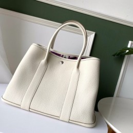 Replica Hermes White Garden Party 36 Bag