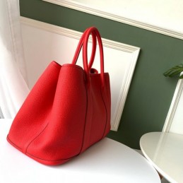 Replica Hermes Red Garden Party 36 Detailed Leather Bag