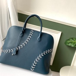 Replica Hermes Blue Baseball Stitch Bolide 45 Bag