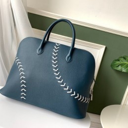 Replica Hermes Blue Baseball Stitch Bolide 45 Bag