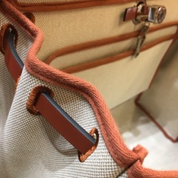 Replica Hermes Beige Brown Herbag Zip 39 Bag