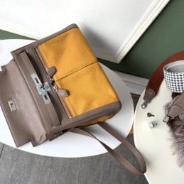 Replica Hermes Yellow Brown Colorblock Kelly 32 Bag