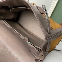 Replica Hermes Yellow Brown Colorblock Kelly 32 Bag
