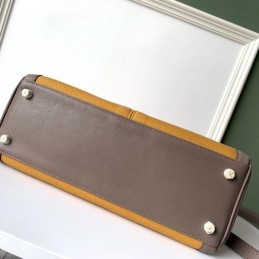 Replica Hermes Yellow Brown Colorblock Kelly 32 Bag