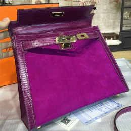 Replica Hermes Fuchsia Kelly 28 Gold Hardware Bag