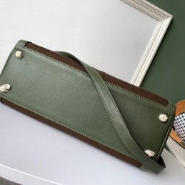 Replica Hermes Brown Green Colorblock Kelly 32 Bag
