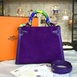 Replica Hermes Purple Kelly 28 Gold Hardware Bag