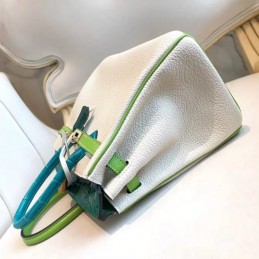 Replica Hermes White Green Kelly 25 Crocodile Leather Bag