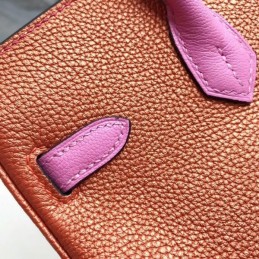 Replica Hermes Orange Pink Kelly 25 Crocodile Leather Bag