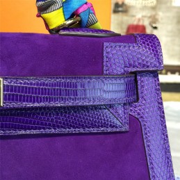 Replica Hermes Purple Kelly 28 Gold Hardware Bag