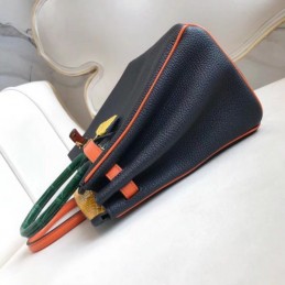 Replica Hermes Black Yellow Kelly 25 Crocodile Leather Bag