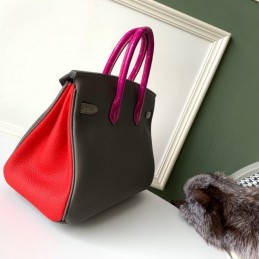 Replica Hermes Green Pink Crocodile Leather Birkin 25 Bag