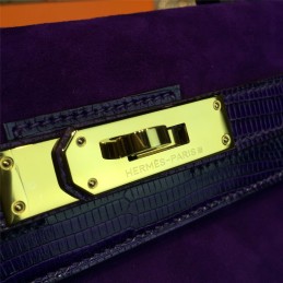 Replica Hermes Purple Kelly 28 Gold Hardware Bag