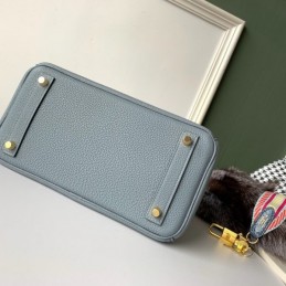 Replica Hermes Gray Blue Crocodile Leather Birkin 25 Bag