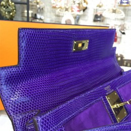 Replica Hermes Purple Kelly 28 Gold Hardware Bag