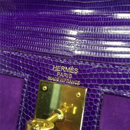 Replica Hermes Purple Kelly 28 Gold Hardware Bag