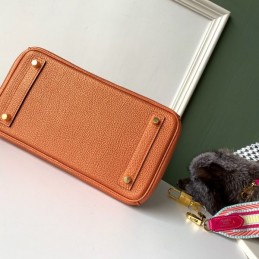 Replica Hermes Orange Pink Crocodile Leather Birkin 25 Bag