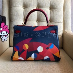 Replica Hermes Multicolor Monster Print Kelly 32 Bag