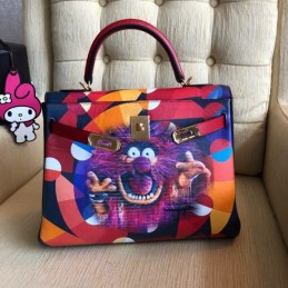 Replica Hermes Multicolor Monster Print Kelly 32 Bag