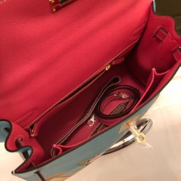 Replica Hermes Blue Cartoon Print Kelly 32 Bag