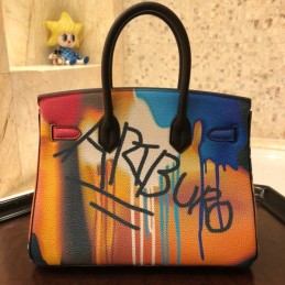 Replica Hermes Black Pop Rocks Birkin 30 Bag