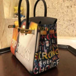 Replica Hermes Black Pop Rocks Birkin 30 Bag