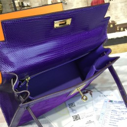 Replica Hermes Purple Kelly 28 Gold Hardware Bag