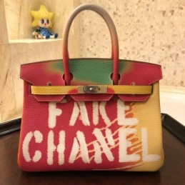 Replica Hermes Yellow Fake Chanel Birkin 30 Bag