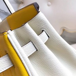 Replica Hermes White Dragon Print Birkin 30 Bag