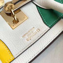 Replica Hermes White Dragon Print Birkin 30 Bag