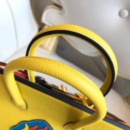 Replica Hermes Yellow Dragon Print Birkin 30 Bag