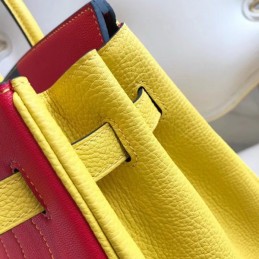 Replica Hermes Yellow Dragon Print Birkin 30 Bag