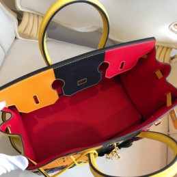 Replica Hermes Yellow Dragon Print Birkin 30 Bag