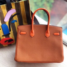 Replica Hermes Orange Pink Crocodile Leather Birkin 30 Bag