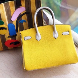 Replica Hermes Yellow Burgundy Crocodile Leather Birkin 30 Bag