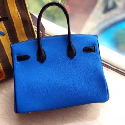 Replica Hermes Blue Crocodile Leather Birkin 30 Bag