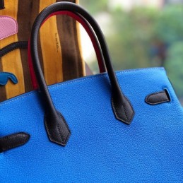 Replica Hermes Blue Crocodile Leather Birkin 30 Bag