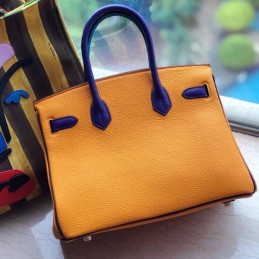 Replica Hermes Orange Pink Blue Crocodile Leather Birkin 30 Bag